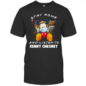 Disney Mickey Mouse Stay Home And Listen To Kenny Chesney Covid 19 T-Shirt